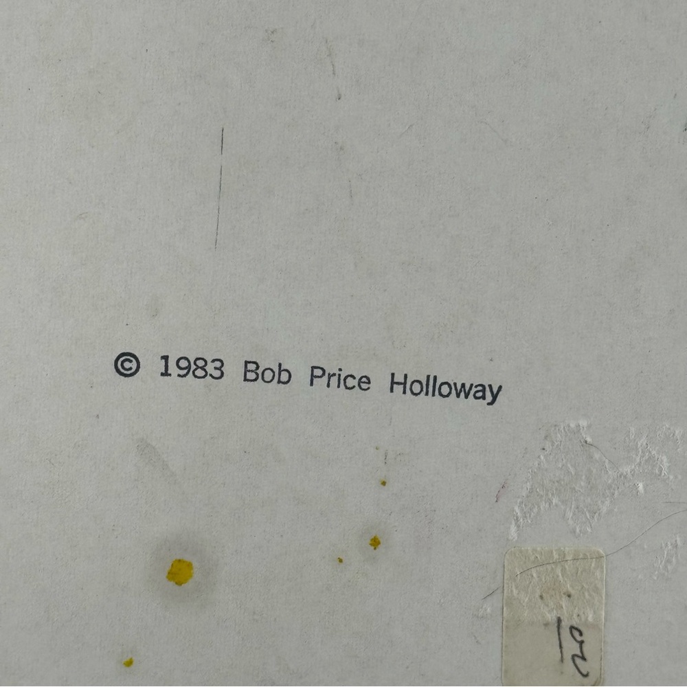 1983 Bob Holloway Bible Scripture Luke 2 Art Print Black & White Checkered - Picture 6 of 6